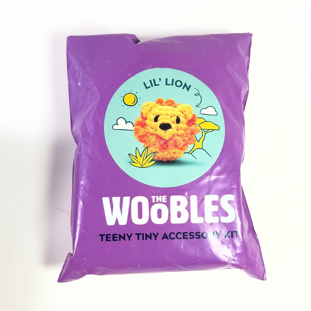 The Woobles Lil Lion Teeny Tiny‎ Accessory Kit New Sealed Crochet Accessory